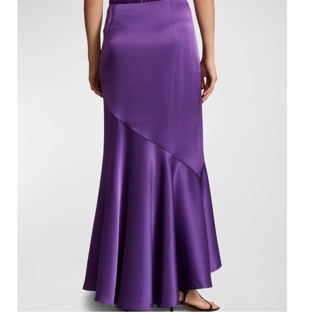 Polo Ralph Lauren Ruffle Satin Maxi Skirt - Picture 2 of 7